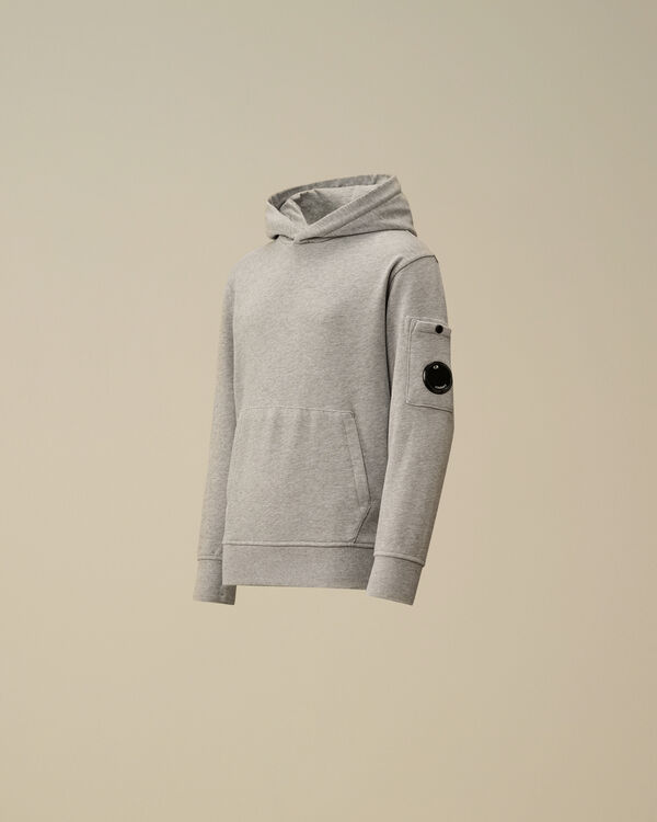 c.p. company U16 Diagonal Fleece Hooded Lens Sweatshirt GREY MELANGE