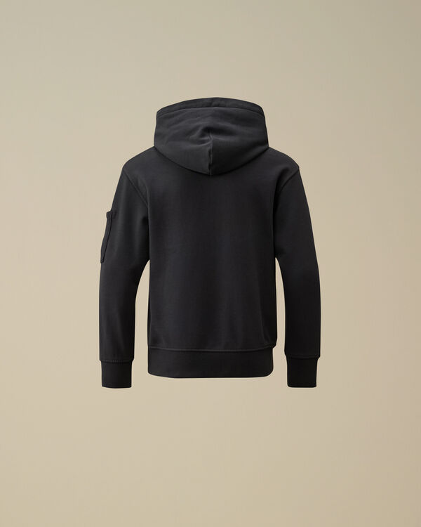 C.p. Company U16 Diagonal Fleece Hooded Lens Sweatshirt TOTAL ECLIPSE - BLUE