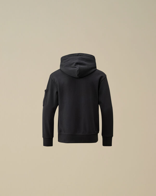 C.p. Company U16 Diagonal Fleece Hooded Lens Sweatshirt TOTAL ECLIPSE - BLUE