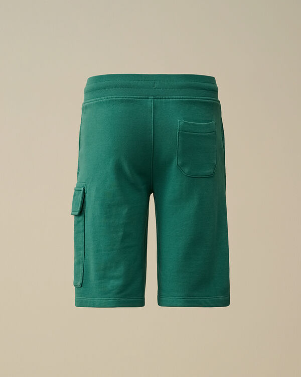 C.p. Company U16 Diagonal Fleece Lens Cargo Shorts BAYOU - GREEN
