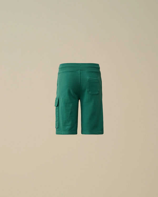 C.p. Company U16 Diagonal Fleece Lens Cargo Shorts BAYOU - GREEN