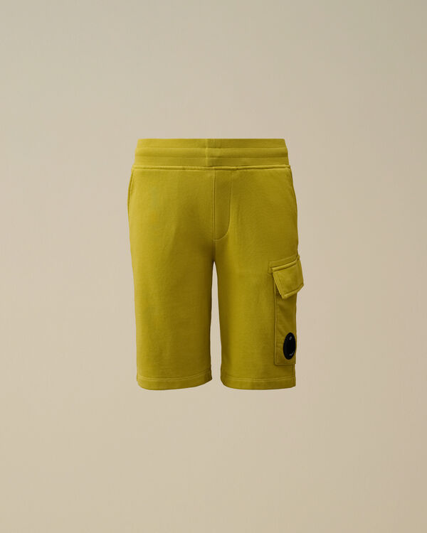 C.p. Company U16 Diagonal Fleece Lens Cargo Shorts CRESS GREEN