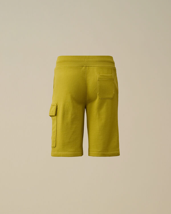 C.p. Company U16 Diagonal Fleece Lens Cargo Shorts CRESS GREEN