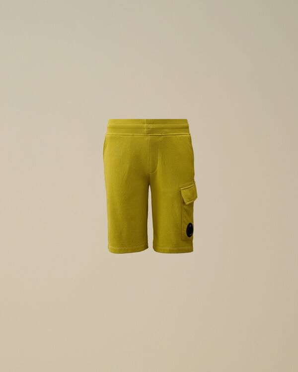 C.p. Company U16 Diagonal Fleece Lens Cargo Shorts CRESS GREEN