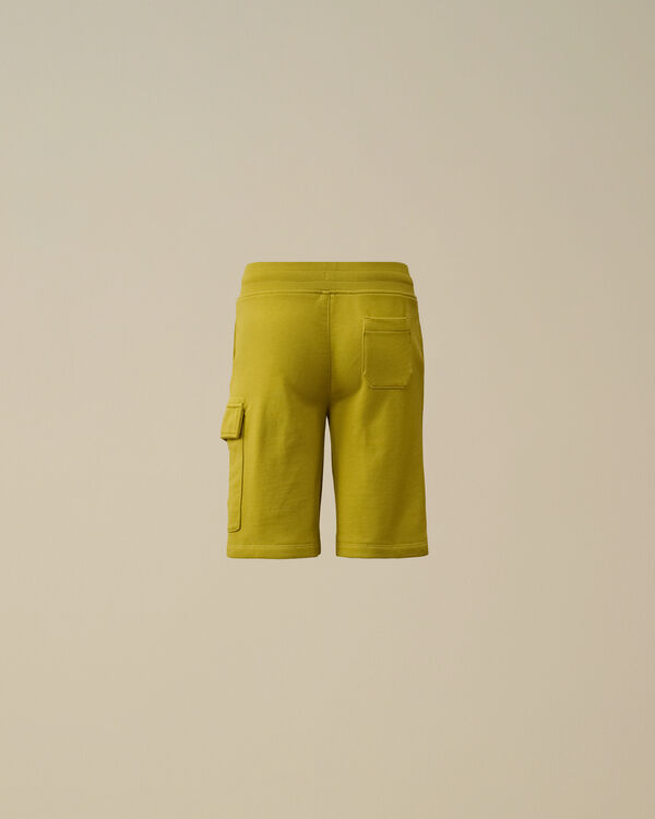 C.p. Company U16 Diagonal Fleece Lens Cargo Shorts CRESS GREEN