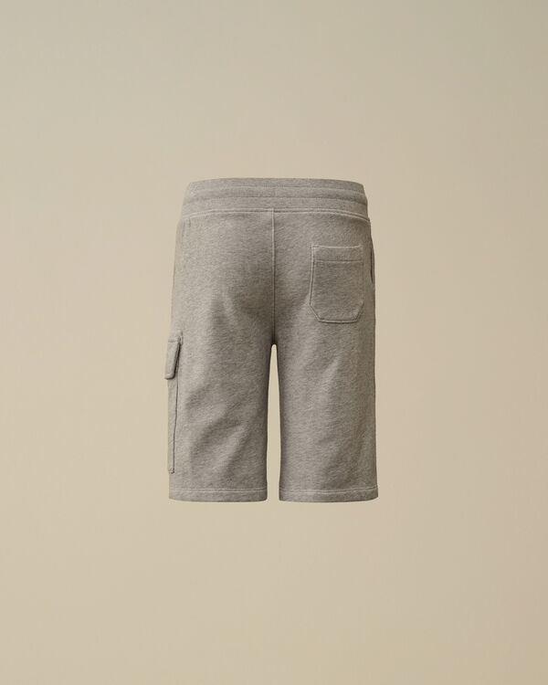 C.p. Company U16 Diagonal Fleece Lens Cargo Shorts GREY MELANGE