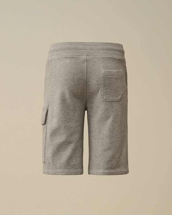 C.p. Company U16 Diagonal Fleece Lens Cargo Shorts GREY MELANGE