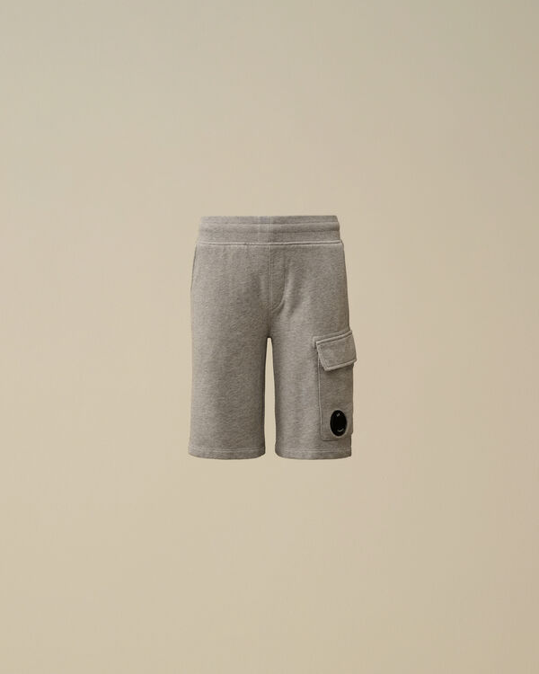 C.p. Company U16 Diagonal Fleece Lens Cargo Shorts GREY MELANGE