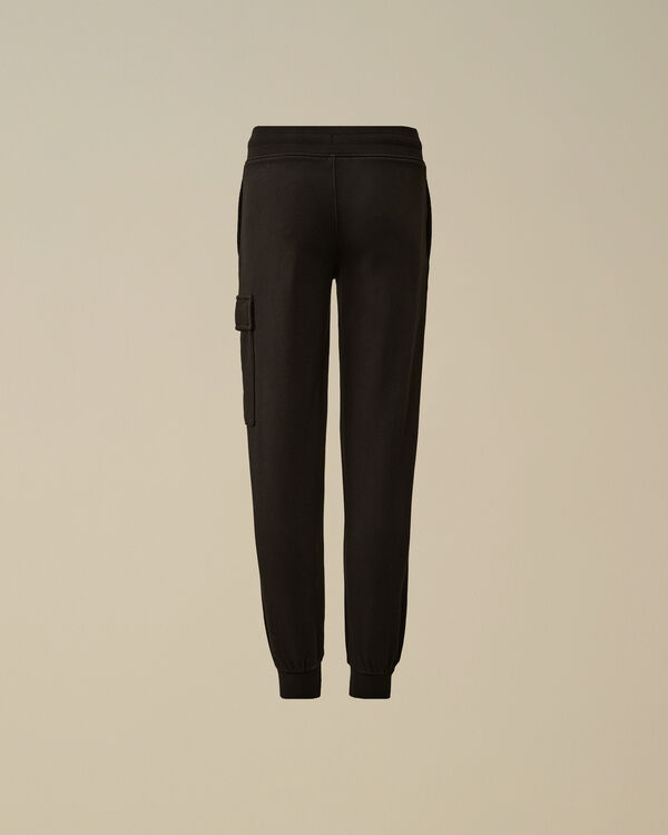 C.p. Company U16 Diagonal Fleece Lens Cargo Sweatpants BLACK