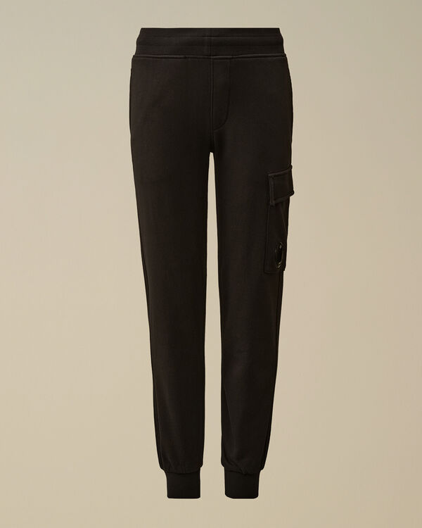 C.p. Company U16 Diagonal Fleece Lens Cargo Sweatpants BLACK