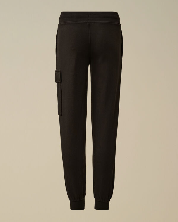 C.p. Company U16 Diagonal Fleece Lens Cargo Sweatpants BLACK