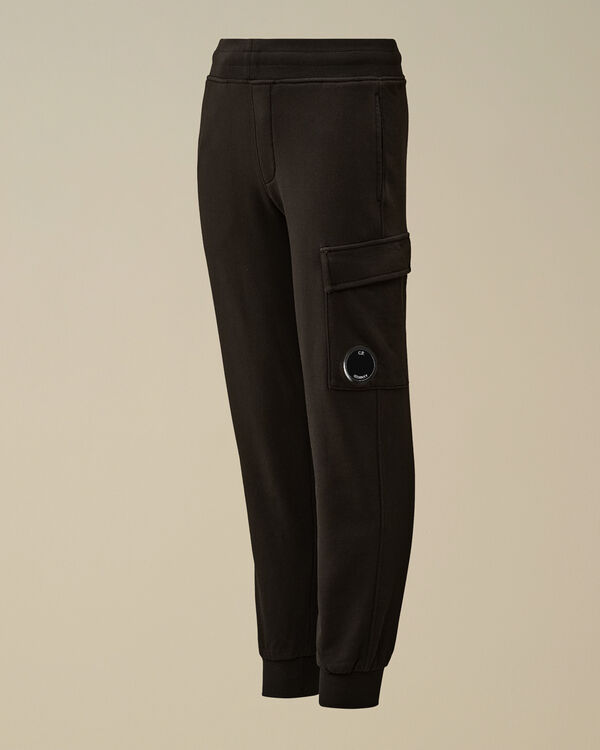 c.p. company U16 Diagonal Fleece Lens Cargo Sweatpants BLACK