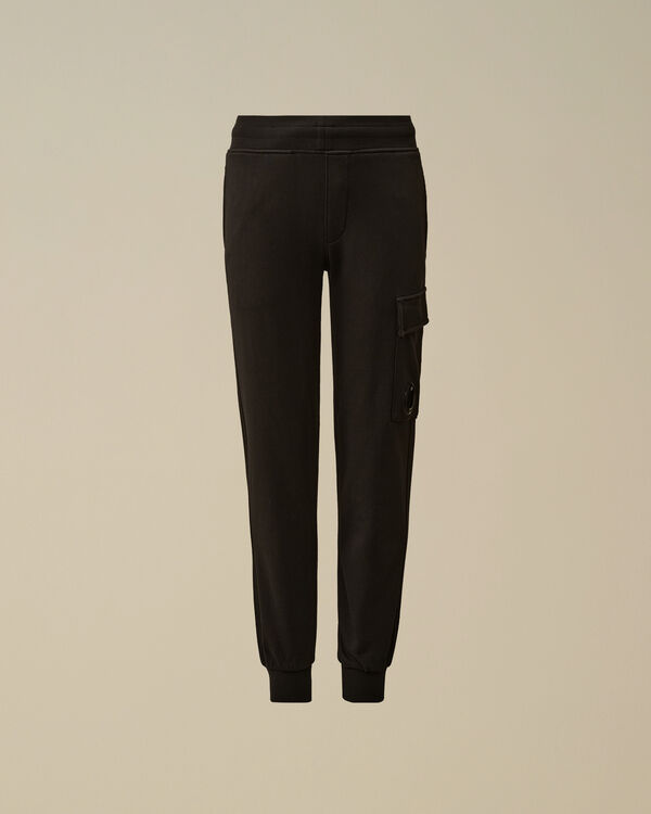 C.p. Company U16 Diagonal Fleece Lens Cargo Sweatpants BLACK