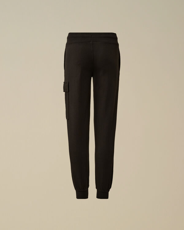C.p. Company U16 Diagonal Fleece Lens Cargo Sweatpants BLACK