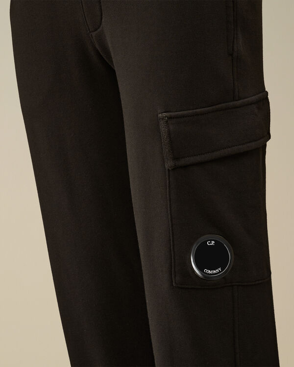 C.p. Company U16 Diagonal Fleece Lens Cargo Sweatpants BLACK