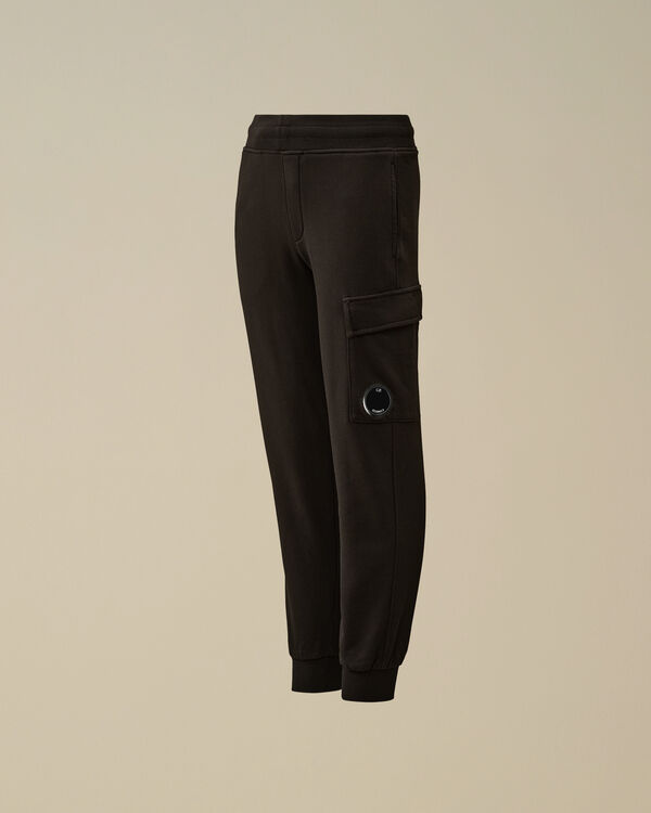 c.p. company U16 Diagonal Fleece Lens Cargo Sweatpants BLACK