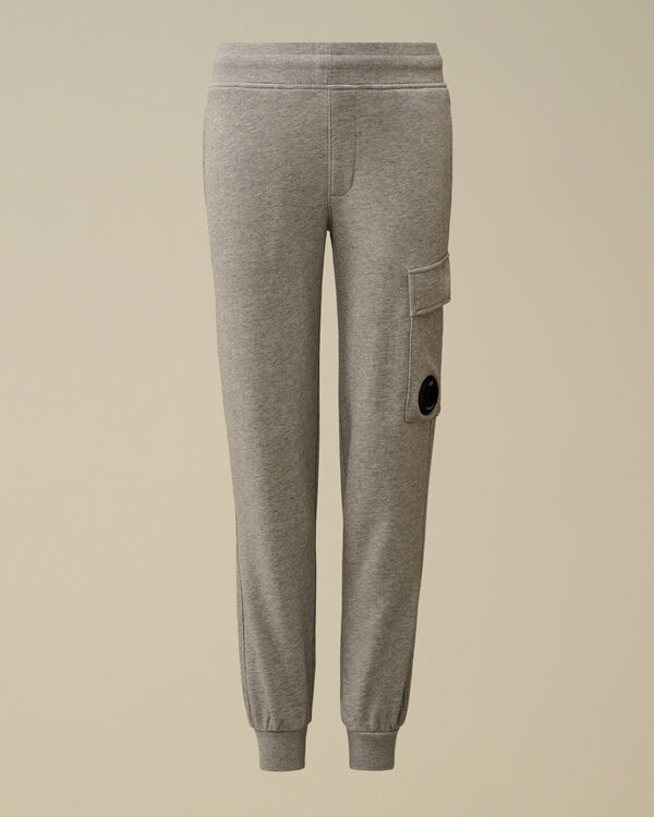 C.p. Company U16 Diagonal Fleece Lens Cargo Sweatpants GREY MELANGE