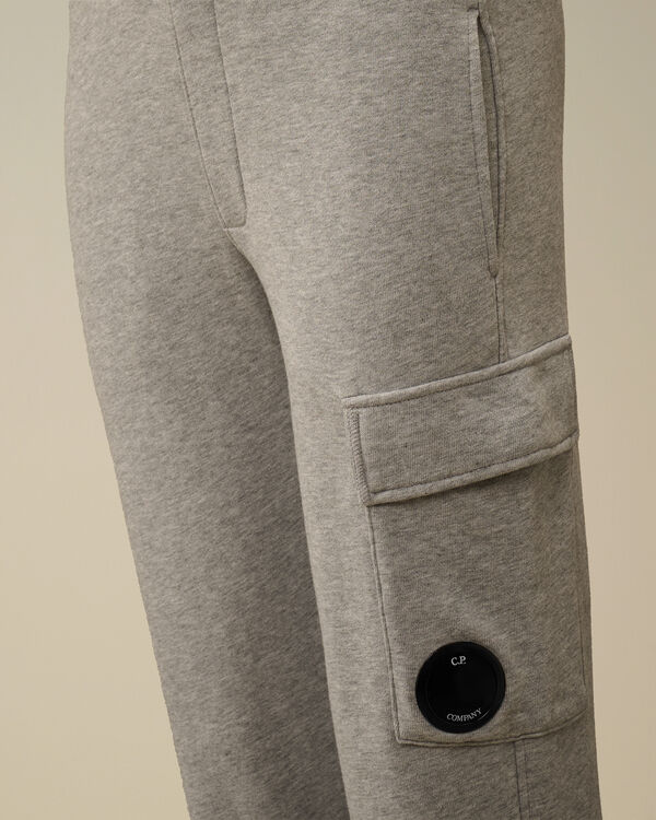 C.p. Company U16 Diagonal Fleece Lens Cargo Sweatpants GREY MELANGE