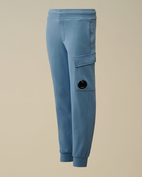 c.p. company U16 Diagonal Fleece Lens Cargo Sweatpants PACIFIC COAST - LIGHT-BLUE