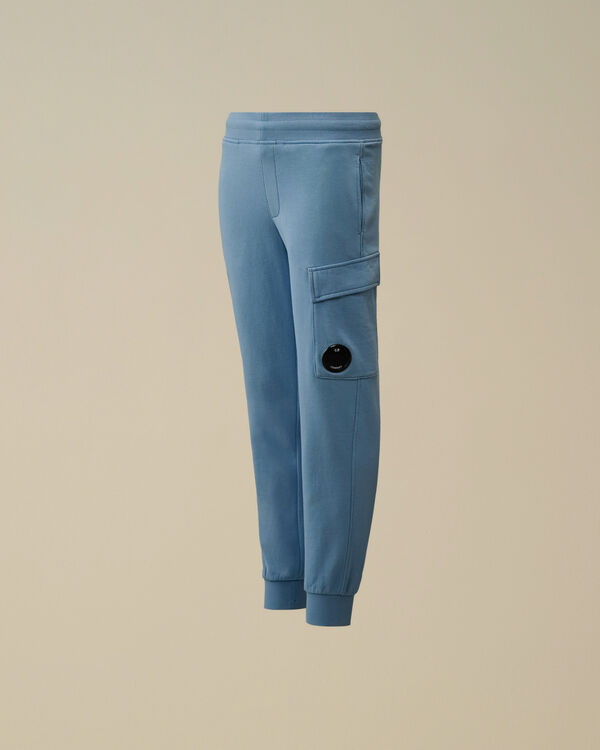 c.p. company U16 Diagonal Fleece Lens Cargo Sweatpants PACIFIC COAST - LIGHT-BLUE