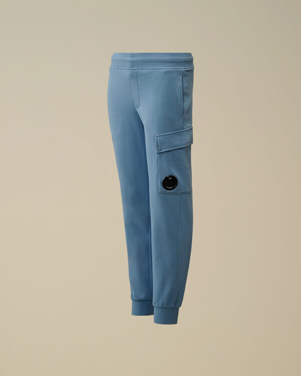 c.p. company U16 Diagonal Fleece Lens Cargo Sweatpants PACIFIC COAST - LIGHT-BLUE