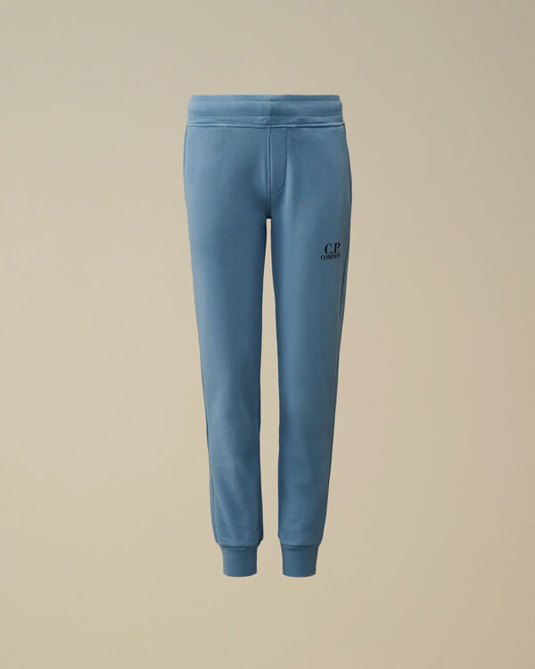 C.p. Company U16 Diagonal Fleece Logo Sweatpants PACIFIC COAST - LIGHT-BLUE
