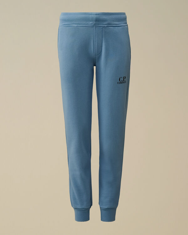 C.p. Company U16 Diagonal Fleece Logo Sweatpants PACIFIC COAST - LIGHT-BLUE