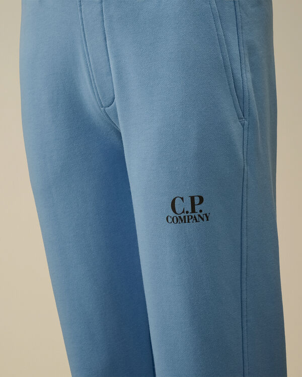 C.p. Company U16 Diagonal Fleece Logo Sweatpants PACIFIC COAST - LIGHT-BLUE