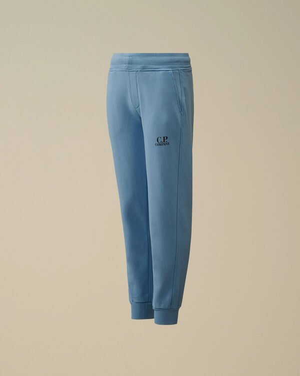 c.p. company U16 Diagonal Fleece Logo Sweatpants PACIFIC COAST - LIGHT-BLUE