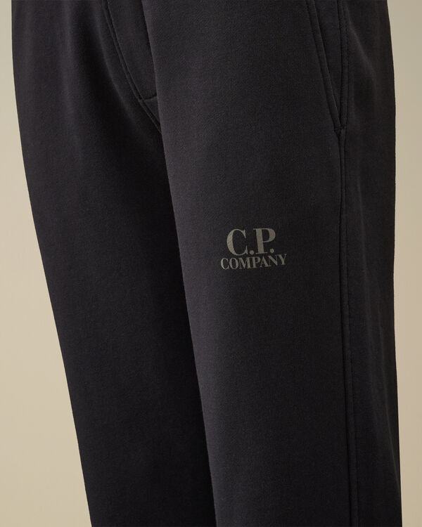 C.p. Company U16 Diagonal Fleece Logo Sweatpants TOTAL ECLIPSE - BLUE