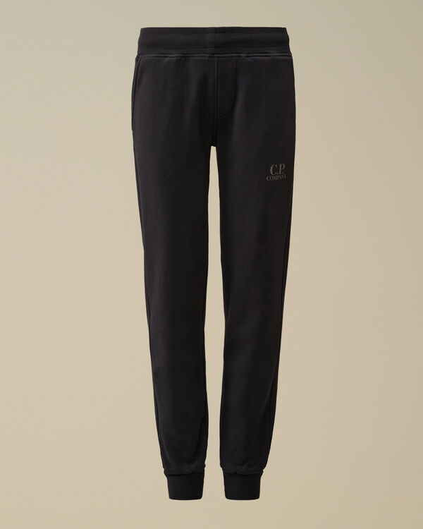 C.p. Company U16 Diagonal Fleece Logo Sweatpants TOTAL ECLIPSE - BLUE