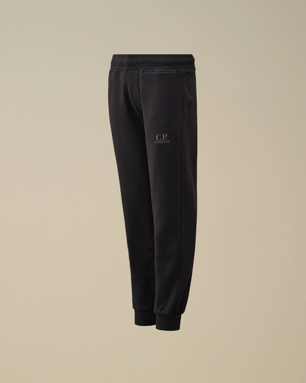 c.p. company U16 Diagonal Fleece Logo Sweatpants TOTAL ECLIPSE - BLUE