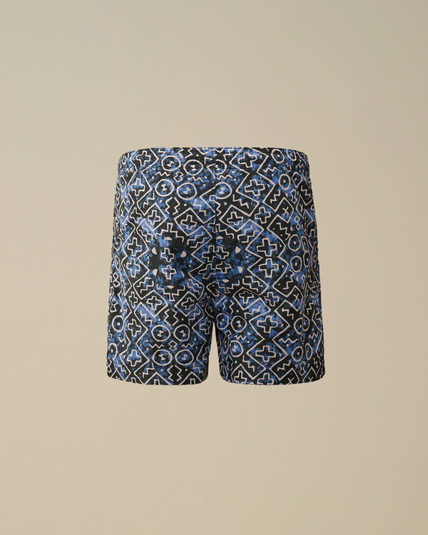 C.p. Company U16 Flatt Nylon Bogolan Shorts VAR.01 - BLUE