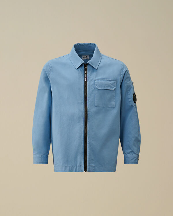 C.p. Company U16 Gabardine Lens Shirt PACIFIC COAST - LIGHT-BLUE