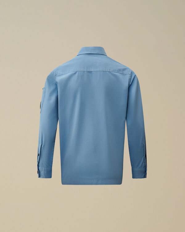 C.p. Company U16 Gabardine Lens Shirt PACIFIC COAST - LIGHT-BLUE