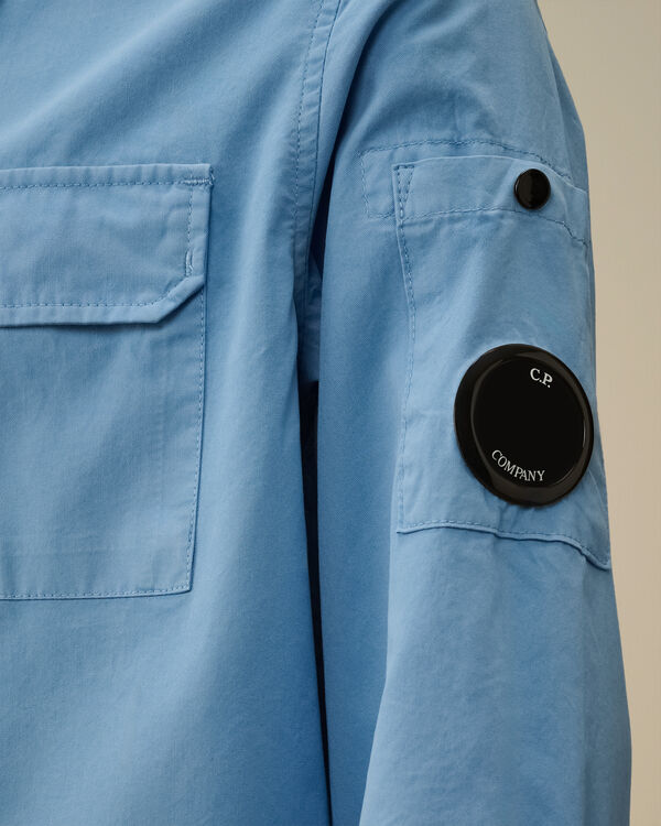C.p. Company U16 Gabardine Lens Shirt PACIFIC COAST - LIGHT-BLUE