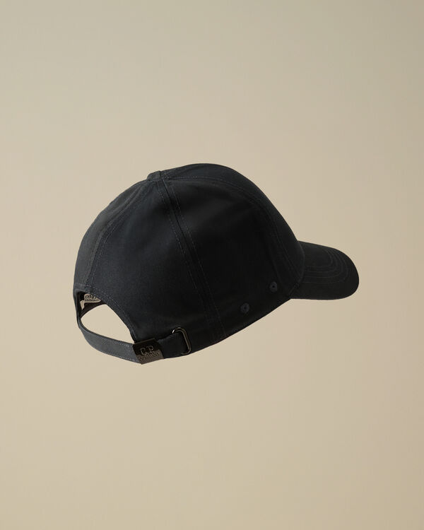 c.p. company U16 Gabardine Logo Cap TOTAL ECLIPSE - BLUE