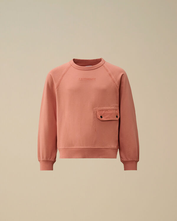 C.p. Company U16 Light Fleece Crewneck Sweatshirt CANYON CLAY - PINK