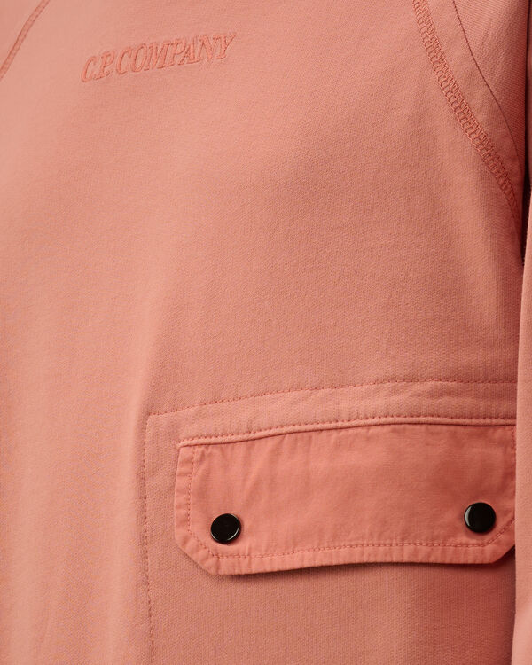 C.p. Company U16 Light Fleece Crewneck Sweatshirt CANYON CLAY - PINK