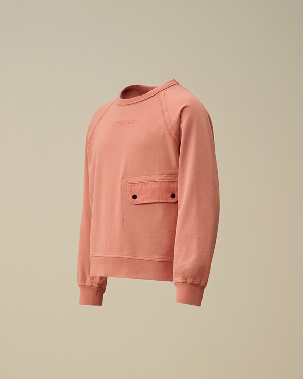 c.p. company U16 Light Fleece Crewneck Sweatshirt CANYON CLAY - PINK