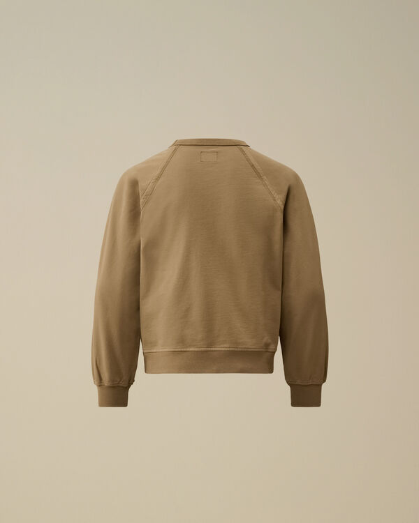 C.p. Company U16 Light Fleece Crewneck Sweatshirt TREE HOUSE - BEIGE
