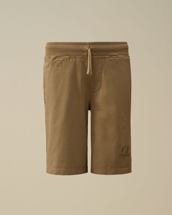 C.p. Company U16 Light Fleece Shorts TREE HOUSE - BEIGE