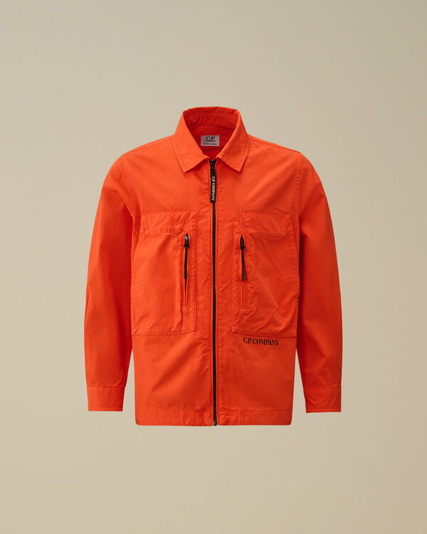 C.p. Company U16 Ripstop Logo Shirt POINCIANA - ORANGE