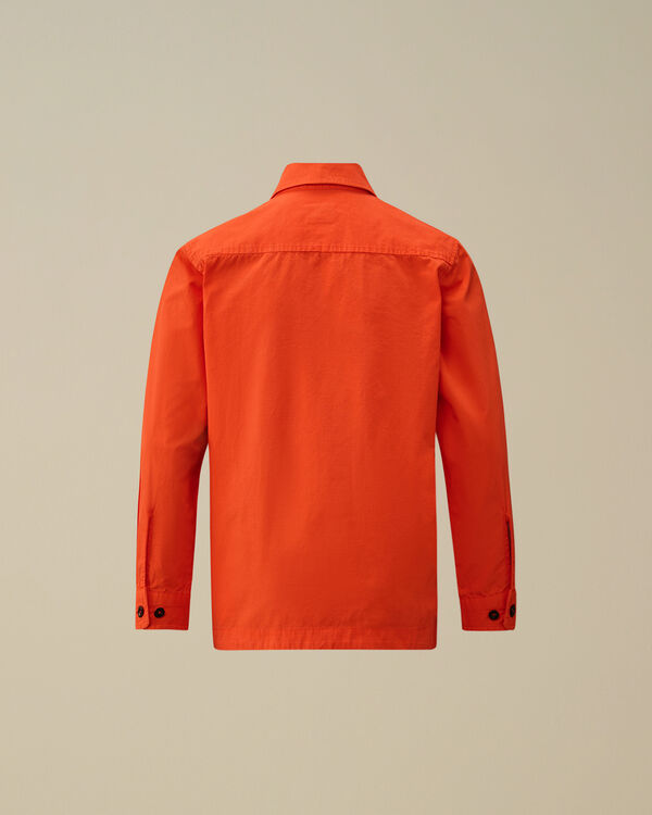 C.p. Company U16 Ripstop Logo Shirt POINCIANA - ORANGE