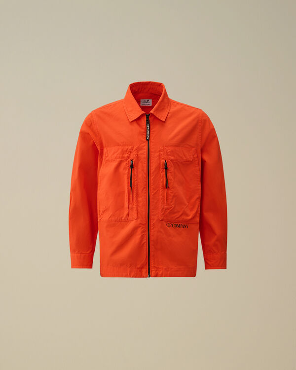 C.p. Company U16 Ripstop Logo Shirt POINCIANA - ORANGE