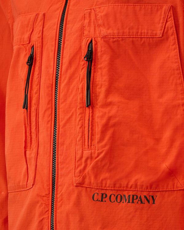 C.p. Company U16 Ripstop Logo Shirt POINCIANA - ORANGE