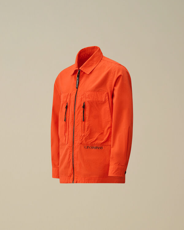 c.p. company U16 Ripstop Logo Shirt POINCIANA - ORANGE