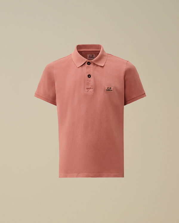 C.p. Company U16 Stretch Piquet Garment Dyed Polo CANYON CLAY - PINK