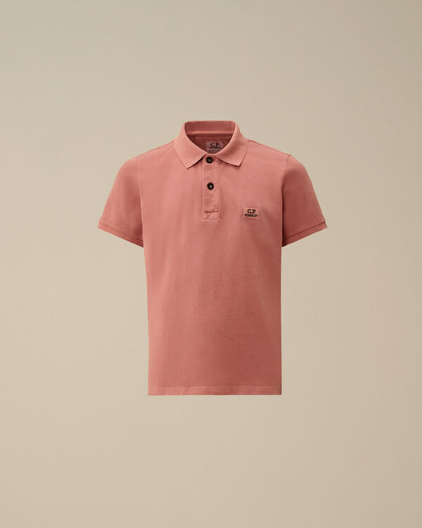 C.p. Company U16 Stretch Piquet Garment Dyed Polo CANYON CLAY - PINK