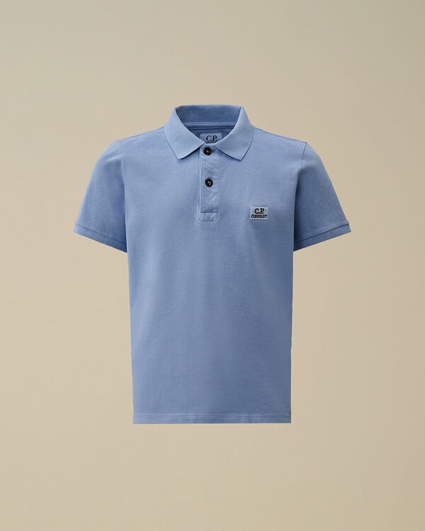 C.p. Company U16 Stretch Piquet Garment Dyed Polo PACIFIC COAST - LIGHT-BLUE